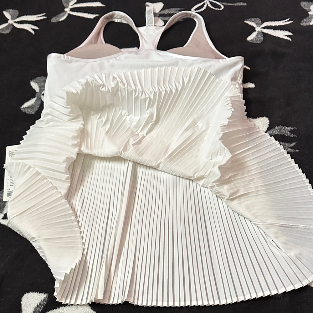 White Pleated Tennis Dress - Picture 10 of 10